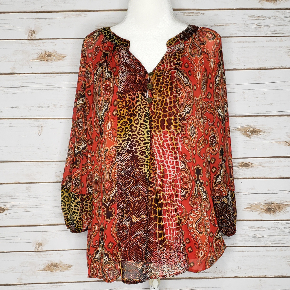 Anthropologie Fig And Flower Boho Top